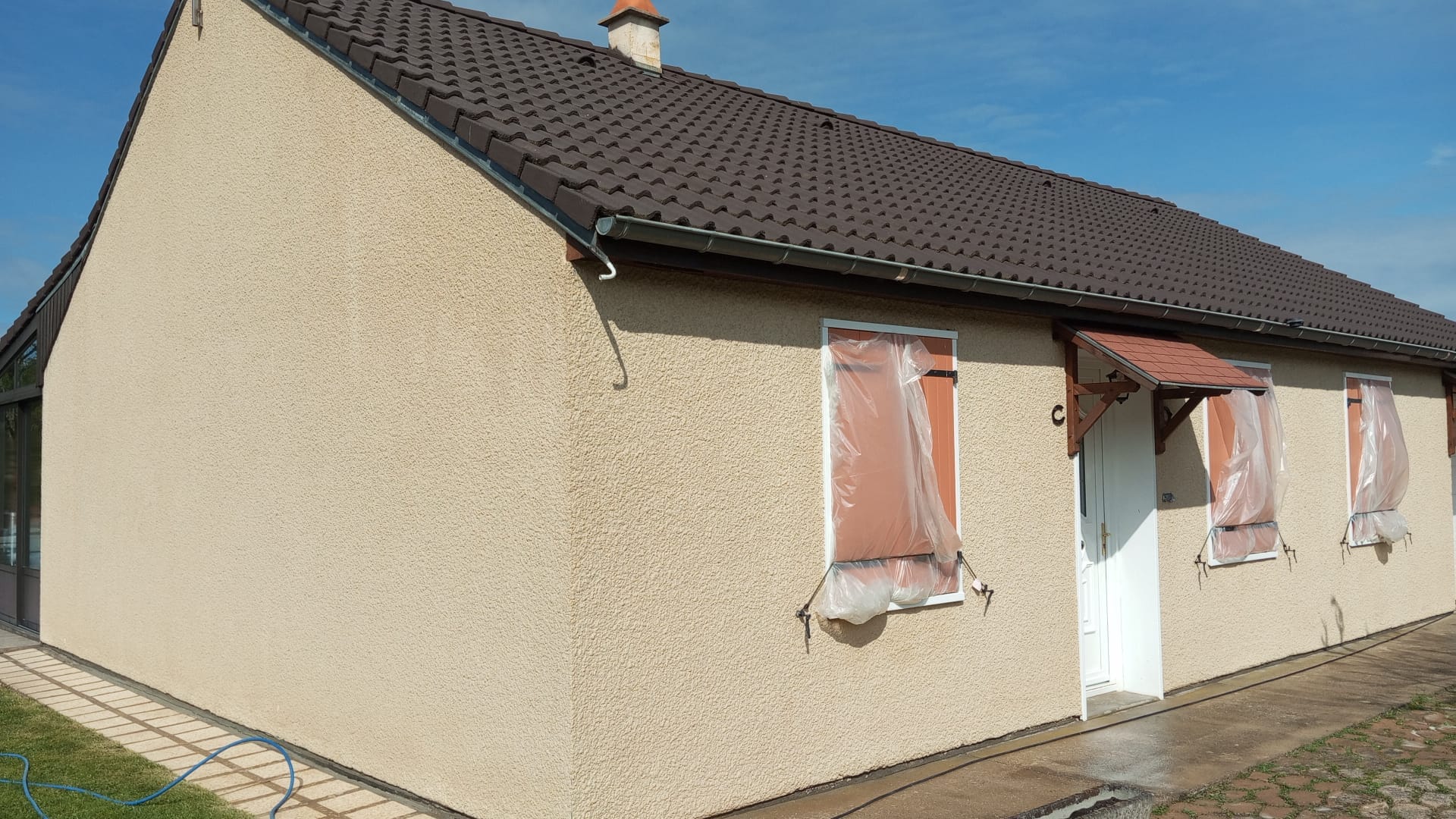 Photo de traitement de façade après